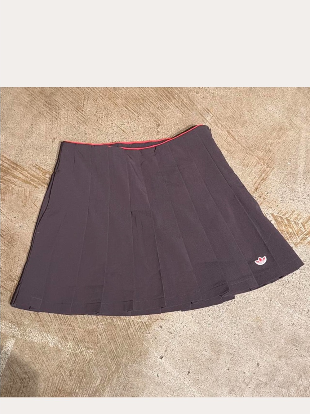 Adidas Brown Pleat Retro Mini Skirt/Skort